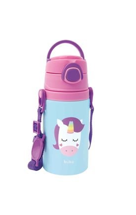 12117 garrafinha de aluminio com canudo 450ml animal fun unicornio detalhe03