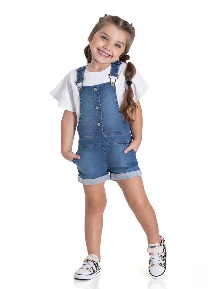 Roupa jardineira hot sale infantil